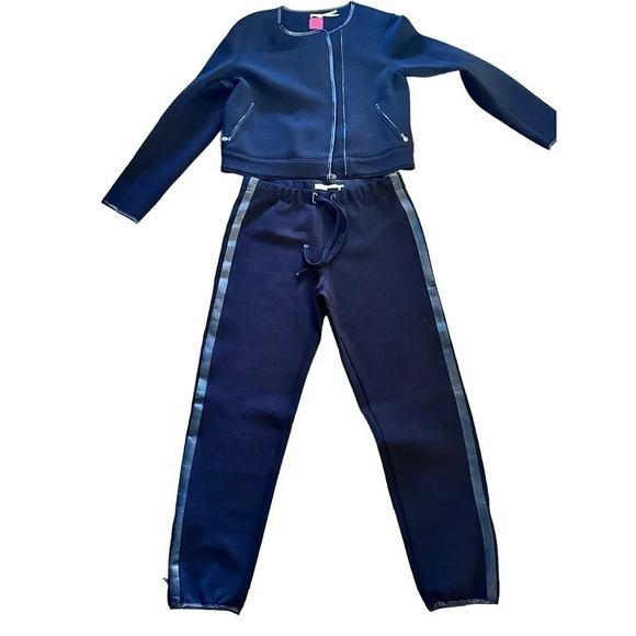 Leon Max Limited Edition Women's Navy Track Pant And Jacket Set Size L - Picture 1 of 10